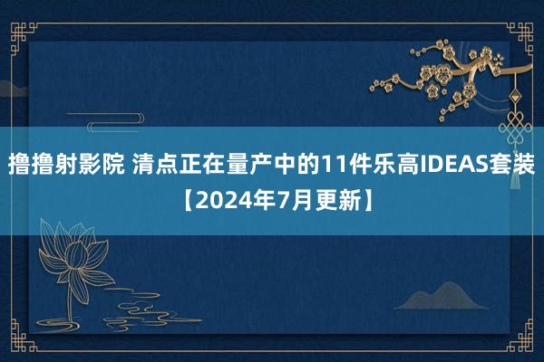 撸撸射影院 清点正在量产中的11件乐高IDEAS套装【2024年7月更新】