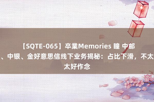 【SQTE-065】卒業Memories 瞳 中邮、兴业、中银、金好意思信线下业务揭秘：占比下滑，不太好作念