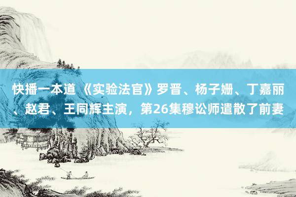 快播一本道 《实验法官》罗晋、杨子姗、丁嘉丽、赵君、王同辉主演，第26集穆讼师遣散了前妻