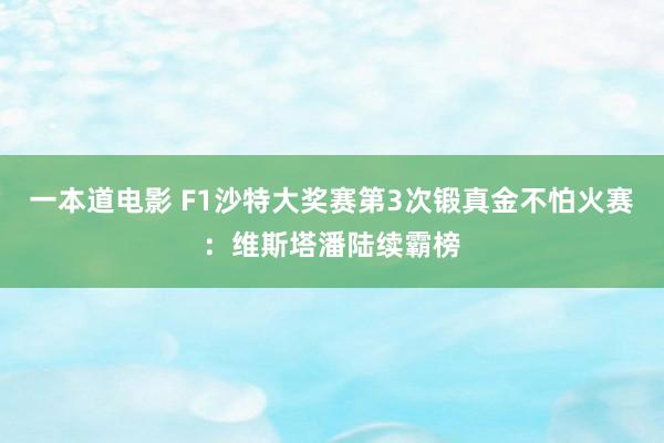 一本道电影 F1沙特大奖赛第3次锻真金不怕火赛：维斯塔潘陆续霸榜