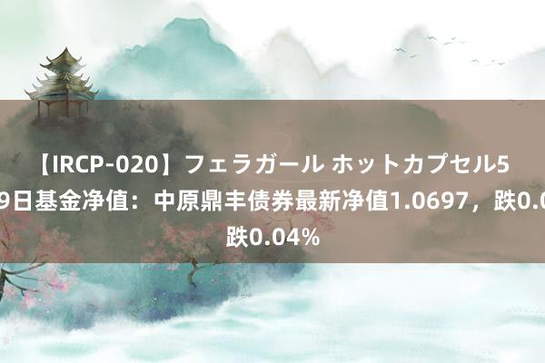 【IRCP-020】フェラガール ホットカプセル5 8月9日基金净值：中原鼎丰债券最新净值1.0697，跌0.04%